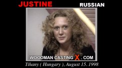 Download Justine casting video files. Pierre Woodman undress Justine, a  girl. 