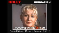 Download Holly casting video files. Pierre Woodman undress Holly, a  girl. 