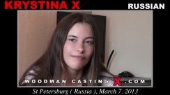 Look at Krystina X getting her porn audition. Erotic meeting between Pierre Woodman and Krystina X, a  girl. 